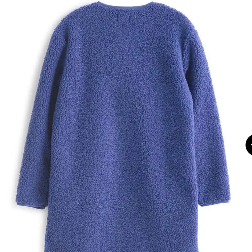 Vera Bradley Blue Teddy Fleece Jacket Longline XL